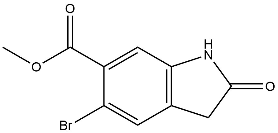 methyl 5-bromo-2-oxoindoline-6-carboxylate 结构式