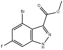 4-溴-6-氟-1H-吲唑-3-羧酸甲酯 结构式