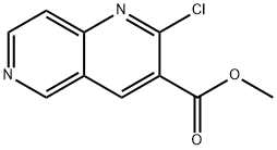 2-氯-1,6-萘啶-3-羧酸甲酯 结构式
