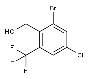 2-溴-4-氯-6-三氟甲基苄醇 结构式