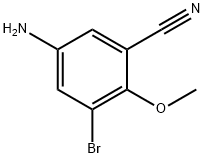 5-Amino-3-bromo-2-methoxybenzonitrile 结构式