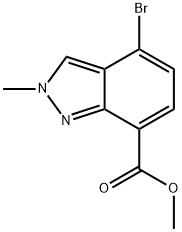 4-溴-2-甲基-2H-吲唑-7-羧酸甲酯 结构式