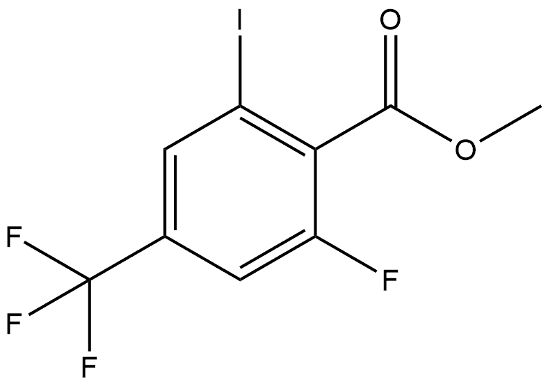 2-氟-6-碘-4-(三氟甲基)苯甲酸甲酯 结构式