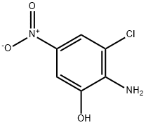 2-氨基-3-氯-5-硝基苯酚 结构式