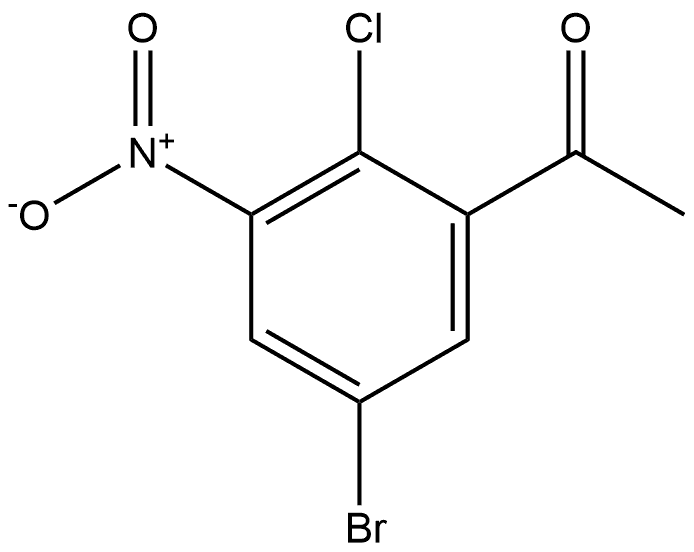 1-(5-Bromo-2-chloro-3-nitro-phenyl)-ethanone 结构式
