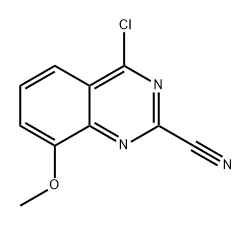 4-chloro-8-methoxyquinazoline-2-carbonitrile 结构式