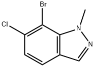 7-溴-6-氯-1-甲基-吲唑 结构式