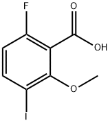 2-甲氧基-3-碘-6-氟苯甲酸 结构式