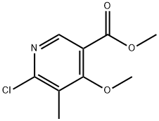 6-氯-4-甲氧基-5-甲基烟酸甲酯 结构式