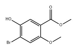 4-溴-5-羟基-2-甲氧基苯甲酸甲酯 结构式