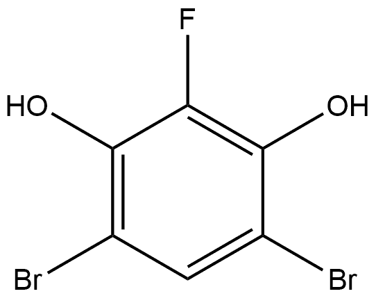 4,6-二溴-2-氟苯-1,3-二醇 结构式