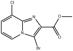 methyl 3-bromo-8-chloroimidazo[1,2-a]pyridine-2-carboxylate 结构式