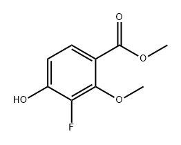 3-氟-4-羟基-2-甲氧基苯甲酸甲酯 结构式