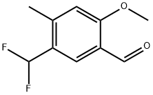 5-(二氟甲基)-2-甲氧基-4-甲基苯甲醛 结构式