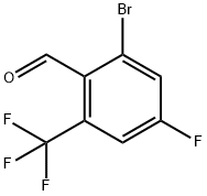 2-溴-4-氟-6-三氟甲基苯甲醛 结构式