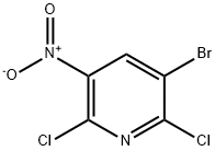 3-溴-2,6-二氯-5-硝基吡啶 结构式