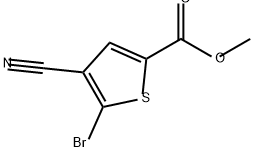 5-溴-4-氰基噻吩-2-羧酸甲酯 结构式