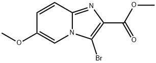 methyl 3-bromo-6-methoxyimidazo[1,2-a]pyridine-2-carboxylate 结构式