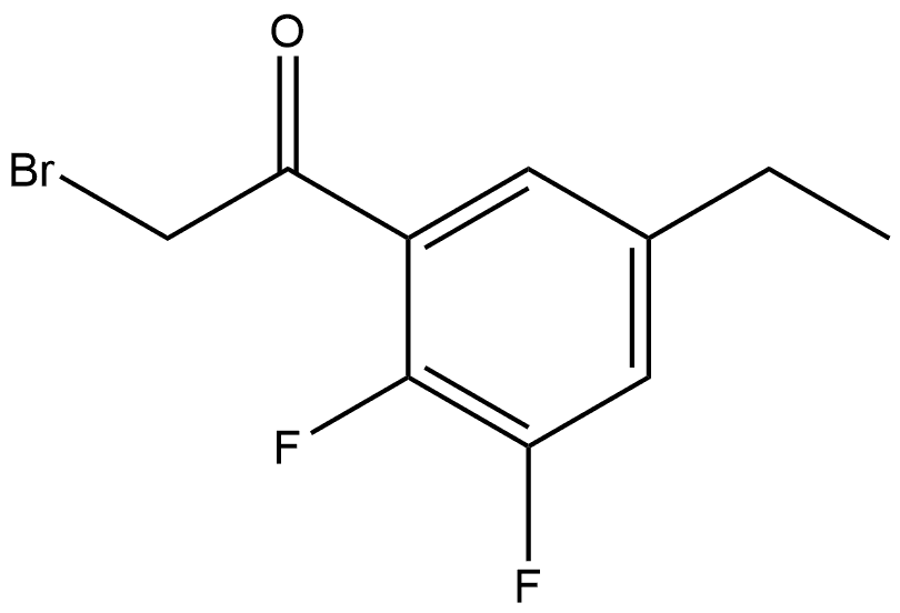 2-Bromo-1-(5-ethyl-2,3-difluorophenyl)ethanone 结构式