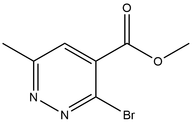 3-溴-6-甲基哒嗪-4-羧酸甲酯 结构式