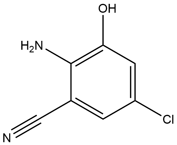 2-氨基-5-氯-3-羟基苯甲腈 结构式