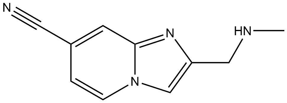 2-((methylamino)methyl)imidazo[1,2-a]pyridine-7-carbonitrile 结构式