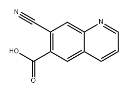 6-Quinolinecarboxylic acid, 7-cyano- 结构式