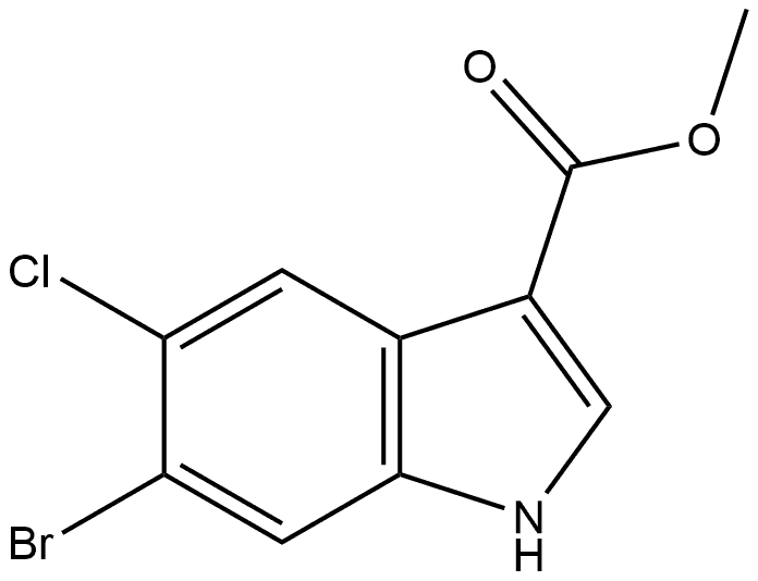 Methyl 6-bromo-5-chloro-1H-indole-3-carboxylate 结构式