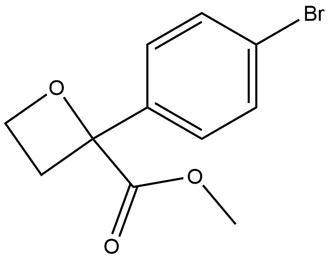 2-(4-溴苯基)氧杂环丁烷-2-羧酸甲酯 结构式