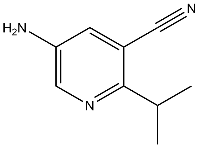 5-氨基-2-(1-甲基乙基)-3-吡啶腈 结构式