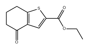 4-氧代-4,5,6,7-四氢苯并[B]噻吩-2-甲酸乙酯 结构式