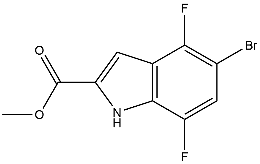 5-溴-4,7-二氟吲哚-2-甲酸甲酯 结构式
