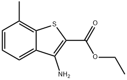 3-氨基-7-甲基苯并[B]噻吩-2-羧酸乙酯 结构式