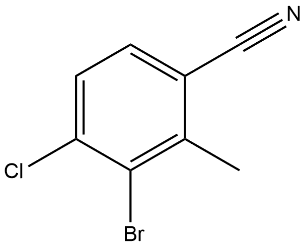 3-Bromo-4-chloro-2-methylbenzonitrile 结构式