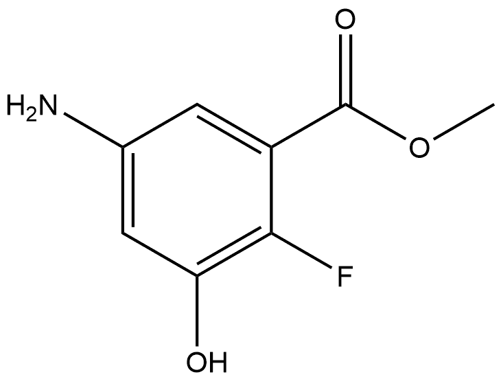 5-氨基-2-氟-3-羟基苯甲酸甲酯 结构式