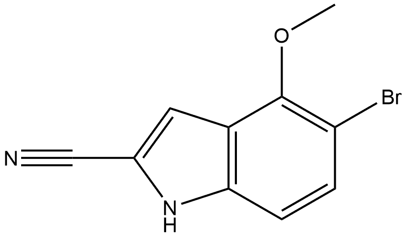 5-溴-4-甲氧基-1H-吲哚-2-腈 结构式