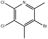 3-bromo-5,6-dichloro-2,4-dimethylpyridine 结构式