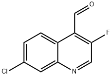 7-氯-3-氟喹啉-4-甲醛 结构式