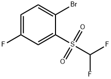 2-Bromo-5-fluorophenyl difluoromethyl sulphone 结构式