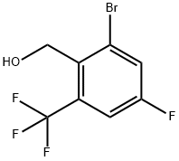 2-溴-4-氟-6-三氟甲基苄醇 结构式