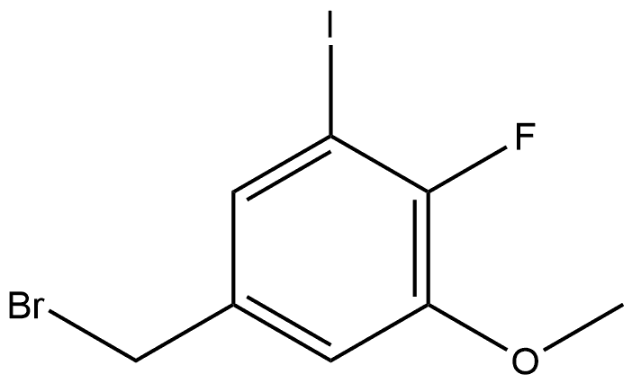 5-(Bromomethyl)-2-fluoro-1-iodo-3-methoxybenzene 结构式