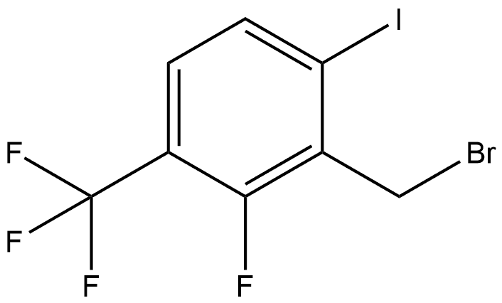 2-(Bromomethyl)-3-fluoro-1-iodo-4-(trifluoromethyl)benzene 结构式