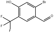 2-溴-4-羟基-5-(三氟甲基)苯甲醛 结构式