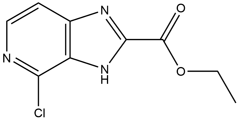 4-氯-1H-咪唑并[4,5-C]吡啶-2-甲酸乙酯 结构式