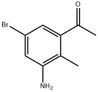 Ethanone, 1-(3-amino-5-bromo-2-methylphenyl)- 结构式