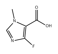 4-氟-1-甲基-1H-咪唑-5-羧酸 结构式