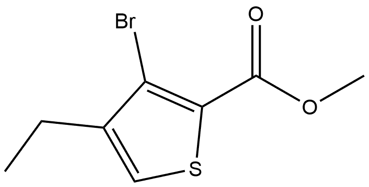 Methyl 3-bromo-4-ethyl-2-thiophenecarboxylate 结构式