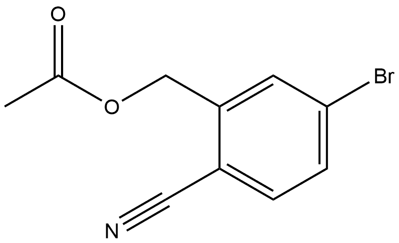 乙酸(5-溴-2-氰基苄基)酯 结构式