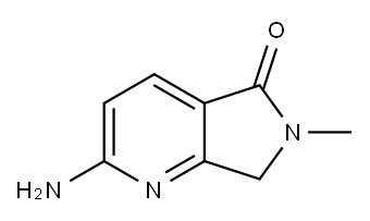 2-氨基-6-甲基-6,7-二氢-5H-吡咯并[3,4-B]吡啶-5-酮 结构式