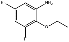 5-溴-2-乙氧基-3-氟苯胺 结构式